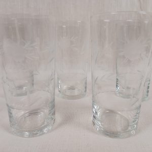 Verres droit en cristal taillé